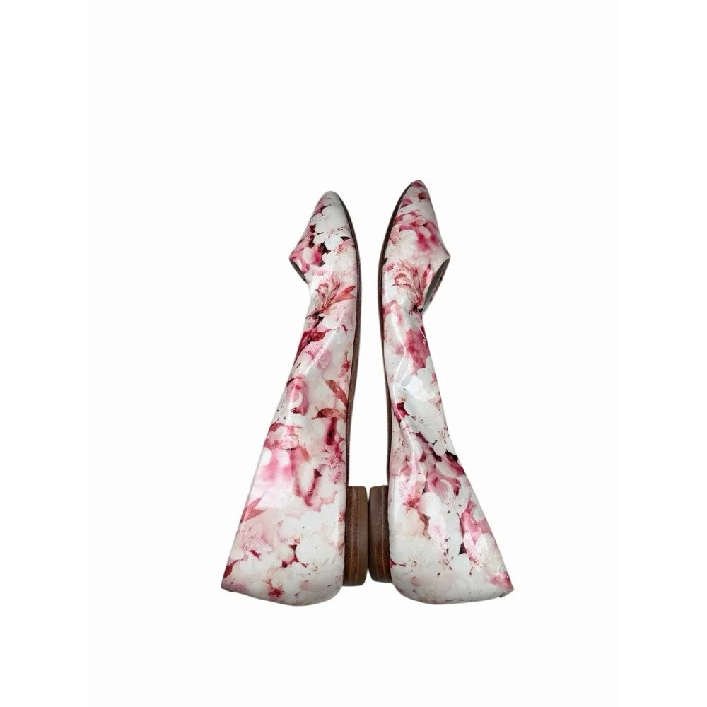Alice &‎ Olivia Hudson Patent Leather Floral Cherry Blossom Women's Ballet Flats